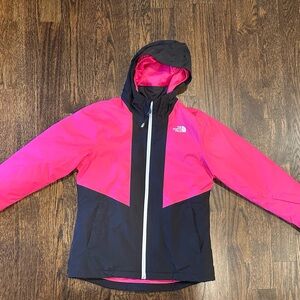 The North Face Girls Pink and Black Jacket 14/16